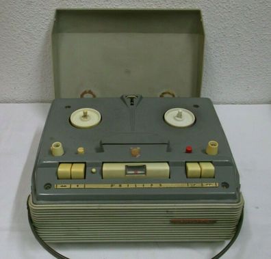50er 60er Philips Tonband im Koffer defekt an Bastler 50s 60s