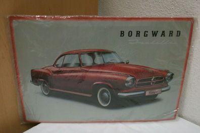 Borgward Isabella Blechschild Werbung Reklame Auto 59x39