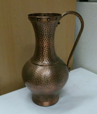 60er 70er große Kupfer Vase Kanne Krug Hammerschlag Optik 60s 70s Vintage
