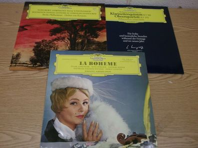 Klassik Konvolut drei LPs Mozart Schubert Puccini