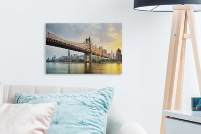 Leinwandbilder - 30x20 cm - New York - Queens - Manhattan (Gr. 30x20 cm)