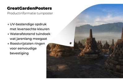 Gartenposter - 60x40 cm - Borobodur-Tempel (Gr. 60x40 cm)