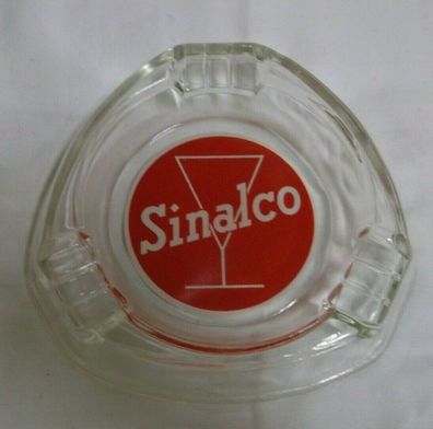 50er 60er Sinalco Aschenbecher Nierenform Limonade Werbung Glas 50s 60s