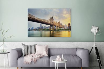 Leinwandbilder - 120x80 cm - New York - Queens - Manhattan (Gr. 120x80 cm)