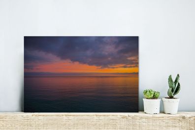 Glasbilder - 30x20 cm - Sonnenaufgang über dem Mittelmeer (Gr. 30x20 cm)