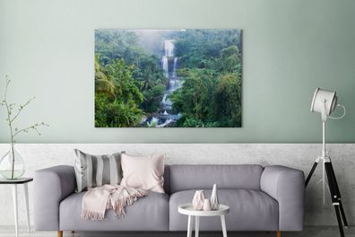 Leinwandbilder - 120x80 cm - Wasserfälle in Indonesien (Gr. 120x80 cm)
