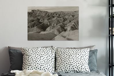 Leinwandbilder - 90x60 cm - Sepia von Zabriskie Point Kalifornien Druck