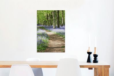 Leinwandbilder - 40x60 cm - Wald - Pfad - Wildblumen (Gr. 40x60 cm)
