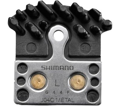 Shimano Scheibenbremsbeläge J04C Metall mit Kühlrippen 25 Paar