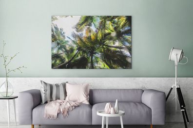Leinwandbilder - 120x80 cm - Palmen im Glover's Reef von Belize (Gr. 120x80 cm)