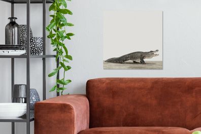 Leinwandbilder - 50x50 cm - Babyzimmer - Krokodil (Gr. 50x50 cm)