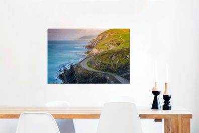 Leinwandbilder - 90x60 cm - Küstenstraße in Irland (Gr. 90x60 cm)