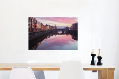 Glasbilder - 60x40 cm - Sonnenaufgang in Dublin (Gr. 60x40 cm)