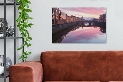 Leinwandbilder - 60x40 cm - Sonnenaufgang in Dublin (Gr. 60x40 cm)