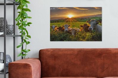 Leinwandbilder - 60x40 cm - Kühe in Irland (Gr. 60x40 cm)