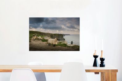 Leinwandbilder - 60x40 cm - Schafe in Irland (Gr. 60x40 cm)
