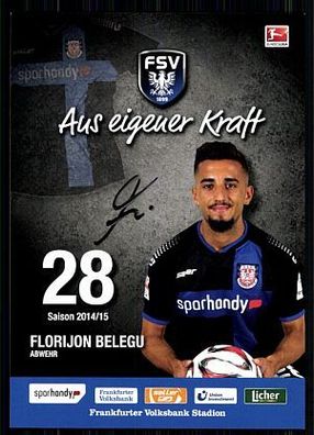 Florijon Belegu Autogrammkarte FSV Frankfurt 2014-15 Original Signiert + A 91546