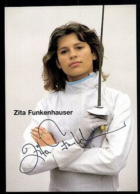 Zita Funkenhauser Autogrammkarte Original Signiert Fechten + A 91583