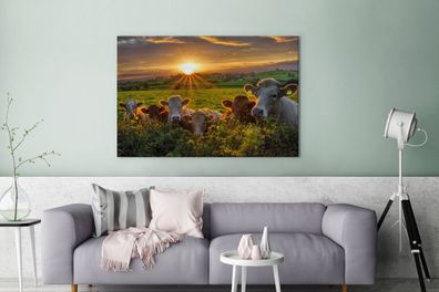 Leinwandbilder - 140x90 cm - Kühe in Irland (Gr. 140x90 cm)