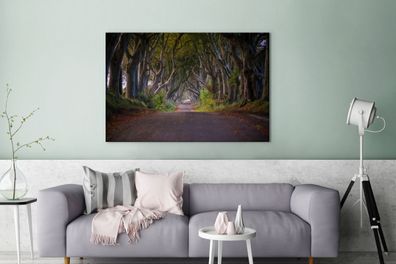 Leinwandbilder - 140x90 cm - Naturtunnel in Irland (Gr. 140x90 cm)