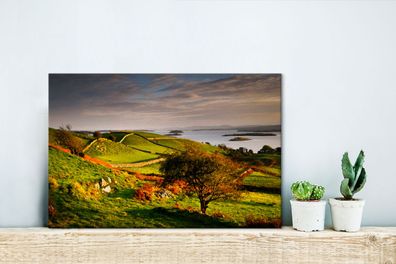 Leinwandbilder - 30x20 cm - Sonnenuntergang in Irland (Gr. 30x20 cm)
