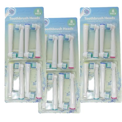 24 Ersatzbürsten Zahnbürstenkopf Aufsteckbürste kompatibel mit Oral B Bürste