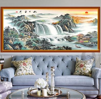 120 * 50 5D Diamond Painting Full Diamant Kreuzstich Stickerei Malerei Landschaft!