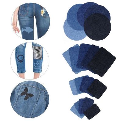 20 Stécke Jeans Bégelflicken 4 Größe 4 Farbe Jeansflicken Zum Aufbégeln A