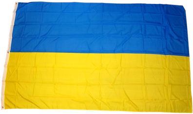 Flagge Ukraine 90 x 150 cm Fahne mit 2 Ösen 100g/ m² Stoffgewicht