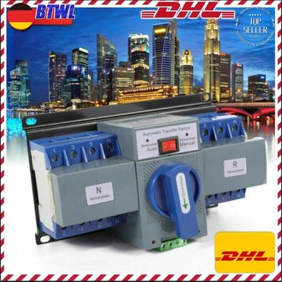 63A 4P Transferschalter Automatischer Umschalter Dual Netzteil Transfer Switch