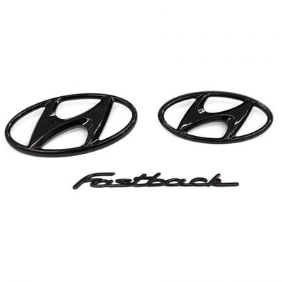 Original Hyundai i30 Fastback N Logo Emblem 3-tlg Schriftzug schwarz 9999Z057157