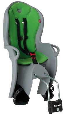 Hamax Kindersitz Kiss Befestigung Rahmenrohr grau grün