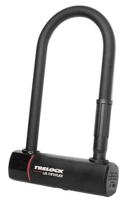Trelock Bügelschloss mit Halter ZB 401 U5 Mini Flex, schwarz, 83-178mm, Ø15mm
