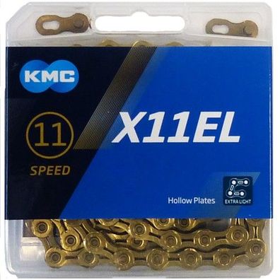KMC Kette X11 EL 11-fach 118 Glieder gold Karton