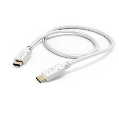 Hama 1m Ladekabel Samsung Huawei USB 2.0 Anschluss Kabel Typ C zu Typ C Weiß