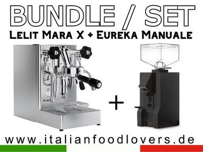 Bundle Lelit Mara X V2 PL62X + Eureka Manuale schwarz 15BL BLACK * SALE * Set - Pak
