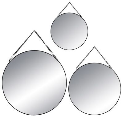 Dekorative Spiegel mit runder Form, 3-er Set in verschiedenen Größen - Atmosphera
