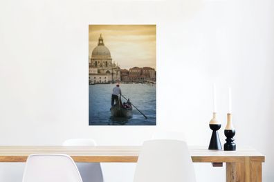 Glasbilder - 60x90 cm - Venedig - Boot - Italien (Gr. 60x90 cm)