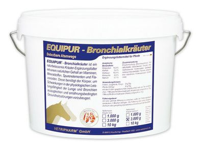 Equipur Bronchialkräuter Pellets 3 kg | Pferd Husten Atemwege
