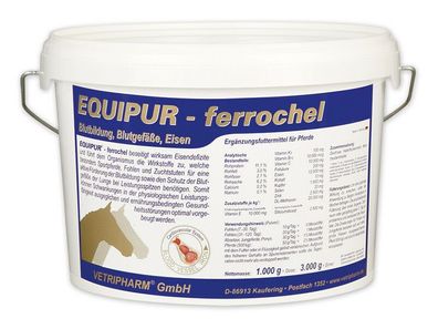 Equipur ferrochel 3 kg | Blutbildung - Eisen - Pferd