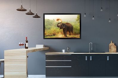 Poster - 90x60 cm - Reinigung Elefant (Gr. 90x60 cm)
