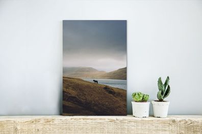 Glasbilder - 20x30 cm - Pferd - Berg - Landschaft (Gr. 20x30 cm)
