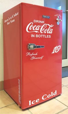 6 teiliges Coca Cola Kühlschrank Aufkleber Set 10 Cent Weiß glanz z.B.für Amica 
