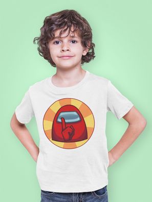 Bio Baumwolle T-Shirt Among US Game App Logo Freunde AmongUS Gaming Spiel Kid