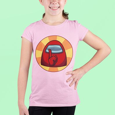 Bio Baumwolle Girl T-Shirt Among US Game App Logo Freunde AmongUS Gaming Spiel