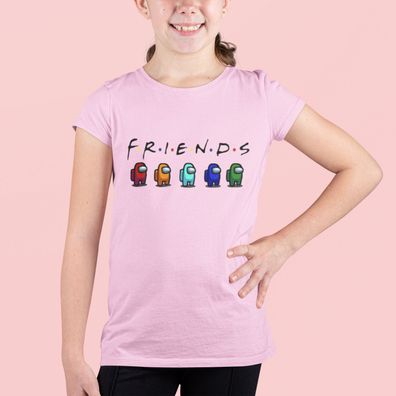 Bio Baumwolle T-Shirt Among US Game App Friends Freunde AmongUS Gaming Spiel