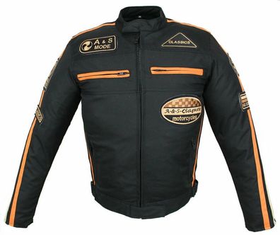 Motorrad & Freizeit Textil Jacke Biker Custom Polyester Jacke Retro Protektoren