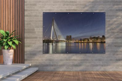Gartenposter - 180x120 cm - Rotterdam - Erasmus - Brücke (Gr. 180x120 cm)