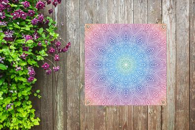 Gartenposter - 50x50 cm - Mandala mit Detail (Gr. 50x50 cm)