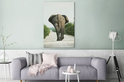 Leinwandbilder - 90x140 cm - Rücken eines Elefanten (Gr. 90x140 cm)